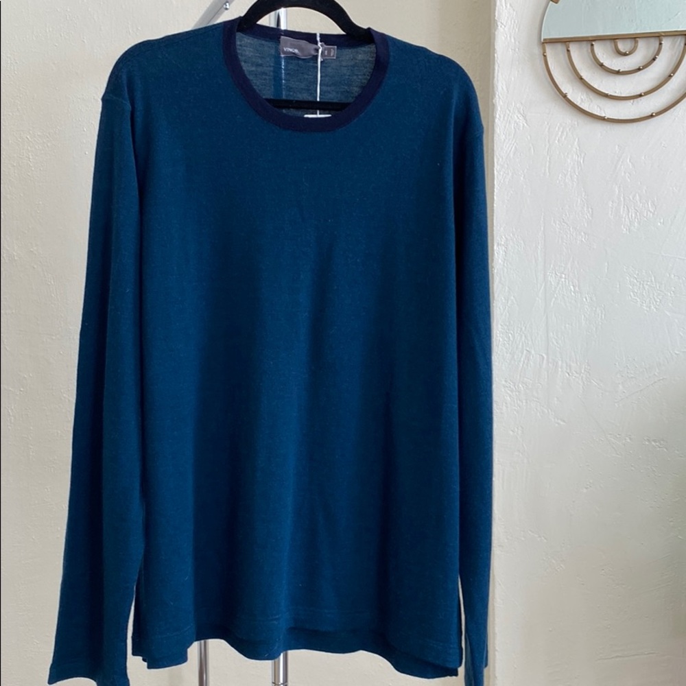 Vince blue navy cashmere sweater mens size xxl